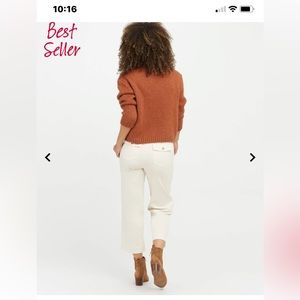 NWT Spanx Stretch Twill Cropped Wide Leg Pant